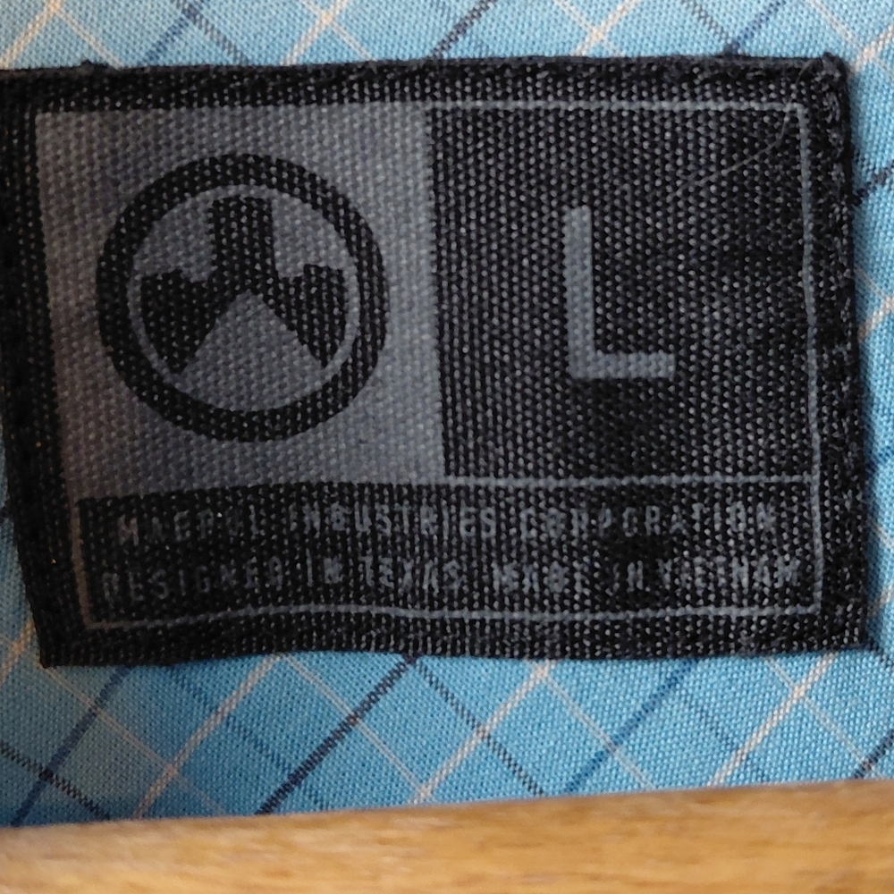 Magpul Snap Button Short Sleeve Shirt Men's Size Large Blue‎ Plaid - Picture 5 of 7